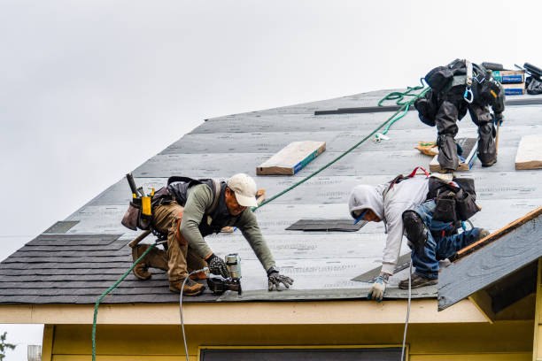 Professional Gutter Installation technician working in Silverdale, PA